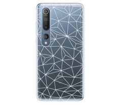 Odolné silikonové pouzdro iSaprio - Abstract Triangles 03 - white - Xiaomi Mi 10 / Mi 10 Pro