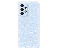 Odolné silikonové pouzdro iSaprio - Handwriting 01 - white - Samsung Galaxy A33 5G