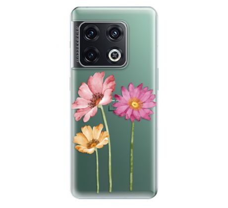Odolné silikonové pouzdro iSaprio - Three Flowers - OnePlus 10 Pro