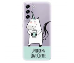 Odolné silikonové pouzdro iSaprio - Unicorns Love Coffee - Samsung Galaxy S21 FE 5G