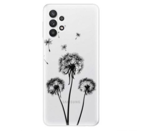 Odolné silikonové pouzdro iSaprio - Three Dandelions - black - Samsung Galaxy A32 5G