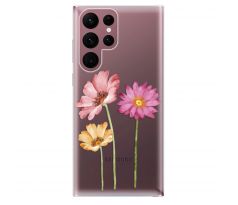 Odolné silikonové pouzdro iSaprio - Three Flowers - Samsung Galaxy S22 Ultra 5G