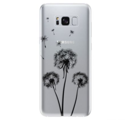 Odolné silikonové pouzdro iSaprio - Three Dandelions - black - Samsung Galaxy S8