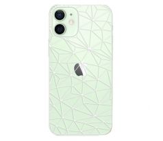 Odolné silikonové pouzdro iSaprio - Abstract Triangles 03 - white - iPhone 12 mini