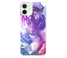 Odolné silikonové pouzdro iSaprio - Purple Tiger - iPhone 12 mini