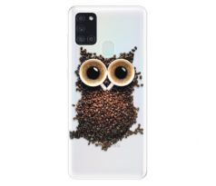 Odolné silikonové pouzdro iSaprio - Owl And Coffee - Samsung Galaxy A21s