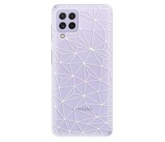 Odolné silikonové pouzdro iSaprio - Abstract Triangles 03 - white - Samsung Galaxy A22