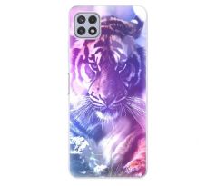 Odolné silikonové pouzdro iSaprio - Purple Tiger - Samsung Galaxy A22 5G