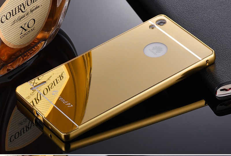 Hliníkový obal kryt pouzdro pro Huawei Ascend P7 - Zlatý