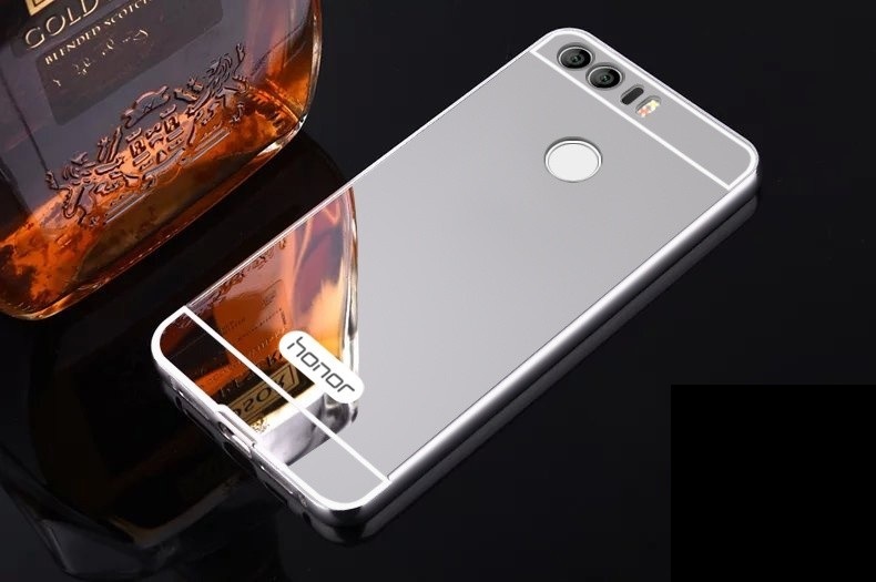 Hliníkový MIRROR kryt pro Huawei Honor 8 - Stříbrný