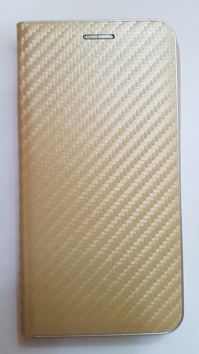 Kožené pouzdro CARBON pro Huawei Mate 20 Lite - zlaté