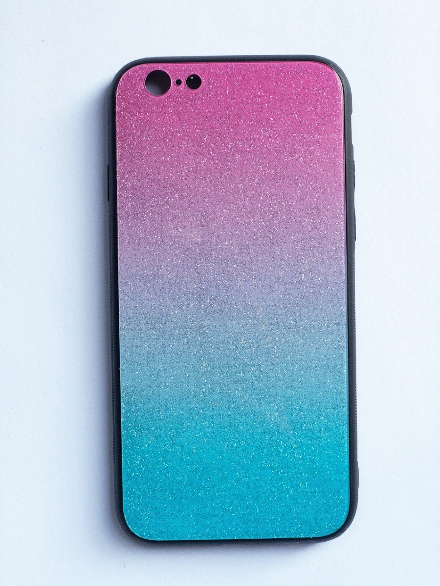 Glass case SHINNING pro iPhone 6 / 6S (4,7) - modro/růžový