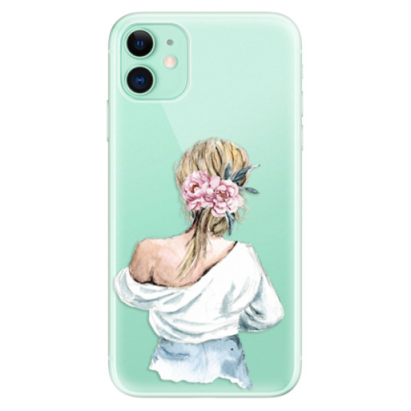 Odolné silikonové pouzdro iSaprio - Girl with flowers - iPhone 11