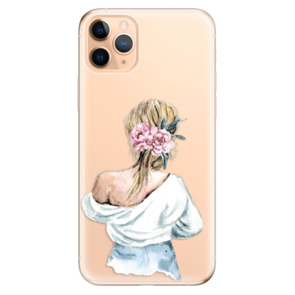 Odolné silikonové pouzdro iSaprio - Girl with flowers - iPhone 11 Pro Max