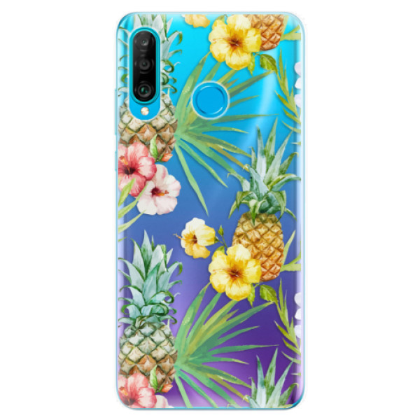 Odolné silikonové pouzdro iSaprio - Pineapple Pattern 02 - Huawei P30 Lite