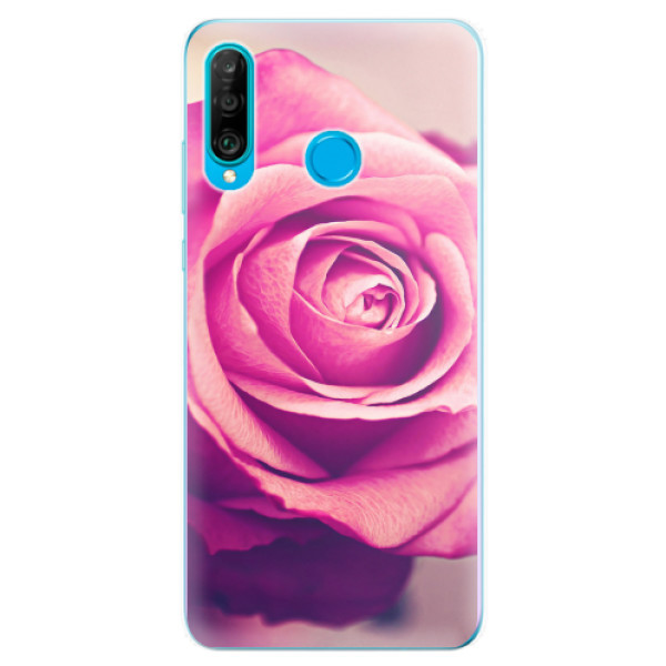 Odolné silikonové pouzdro iSaprio - Pink Rose - Huawei P30 Lite