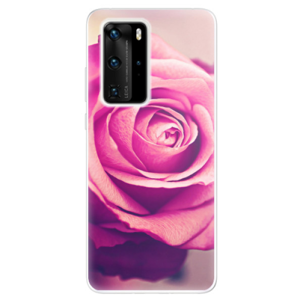 Odolné silikonové pouzdro iSaprio - Pink Rose - Huawei P40 Pro