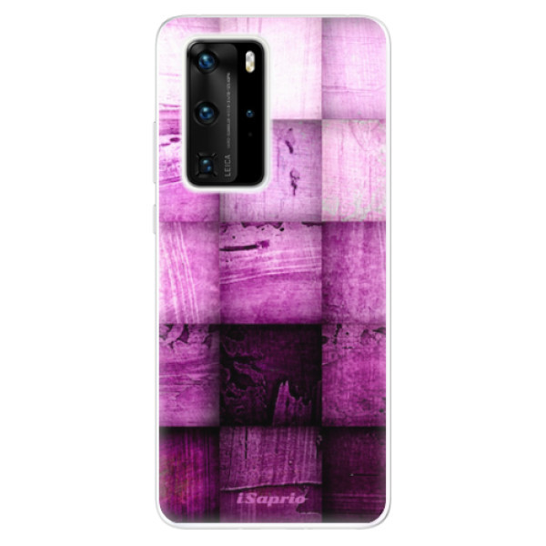 Odolné silikonové pouzdro iSaprio - Purple Squares - Huawei P40 Pro