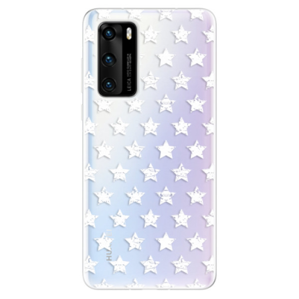 Odolné silikonové pouzdro iSaprio - Stars Pattern - white - Huawei P40