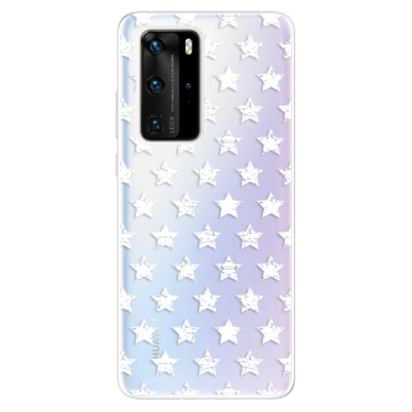 Odolné silikonové pouzdro iSaprio - Stars Pattern - white - Huawei P40 Pro