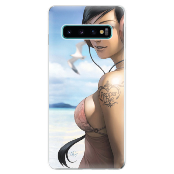 Odolné silikonové pouzdro iSaprio - Girl 02 - Samsung Galaxy S10
