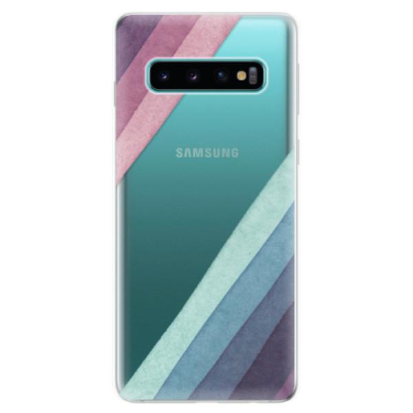 Odolné silikonové pouzdro iSaprio - Glitter Stripes 01 - Samsung Galaxy S10