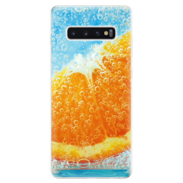 Odolné silikonové pouzdro iSaprio - Orange Water - Samsung Galaxy S10+