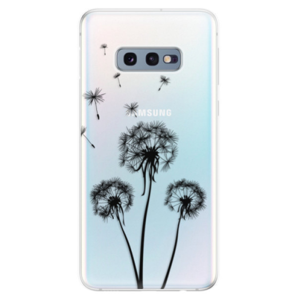 Odolné silikonové pouzdro iSaprio - Three Dandelions - black - Samsung Galaxy S10e