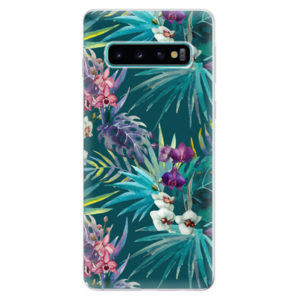 Odolné silikonové pouzdro iSaprio - Tropical Blue 01 - Samsung Galaxy S10