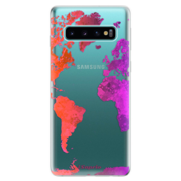 Odolné silikonové pouzdro iSaprio - Warm Map - Samsung Galaxy S10