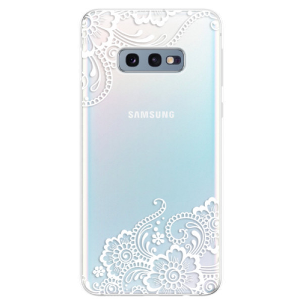 Odolné silikonové pouzdro iSaprio - White Lace 02 - Samsung Galaxy S10e