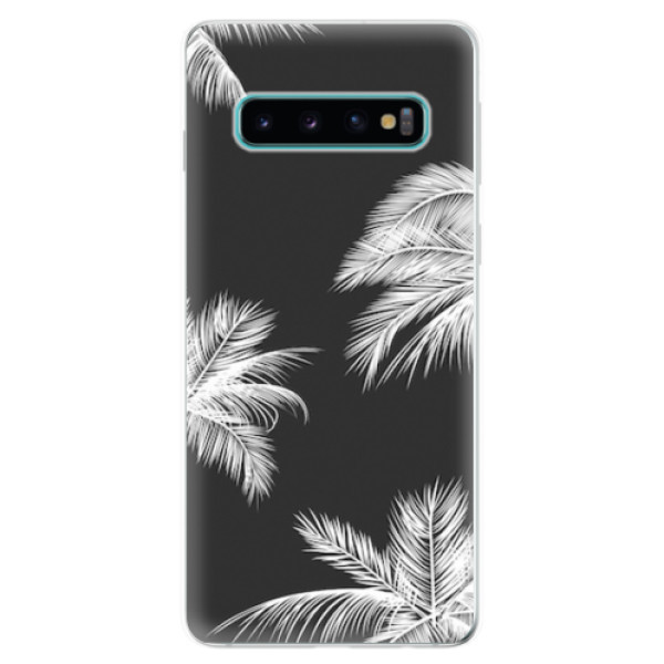 Odolné silikonové pouzdro iSaprio - White Palm - Samsung Galaxy S10