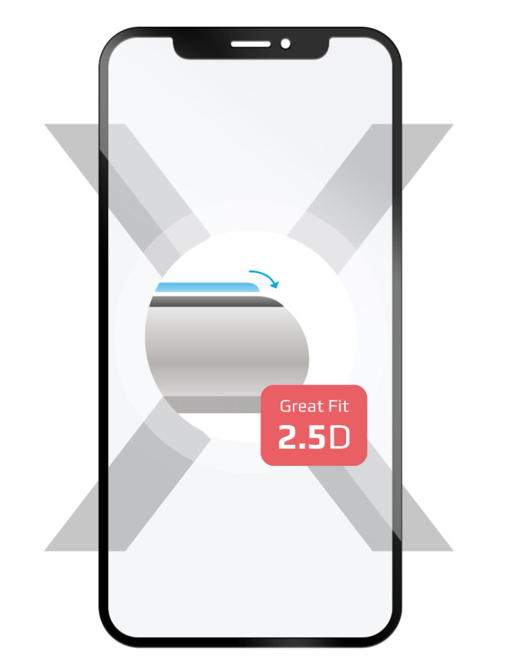 Ochranné tvrzené sklo pro Xiaomi Mi Mix 2 černé, 0.33 mm RC0119