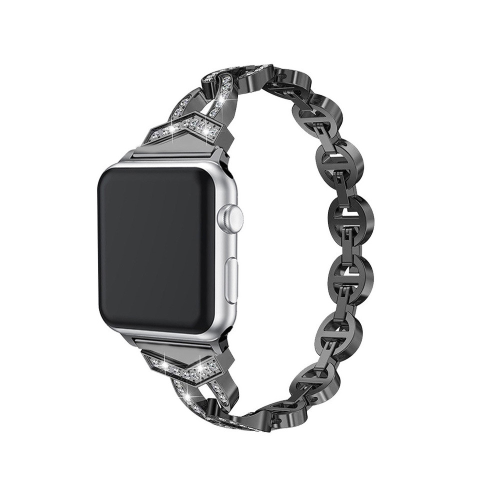 Case4mobile Řemínek Crystal pro Apple Watch 38/40/41mm - černý