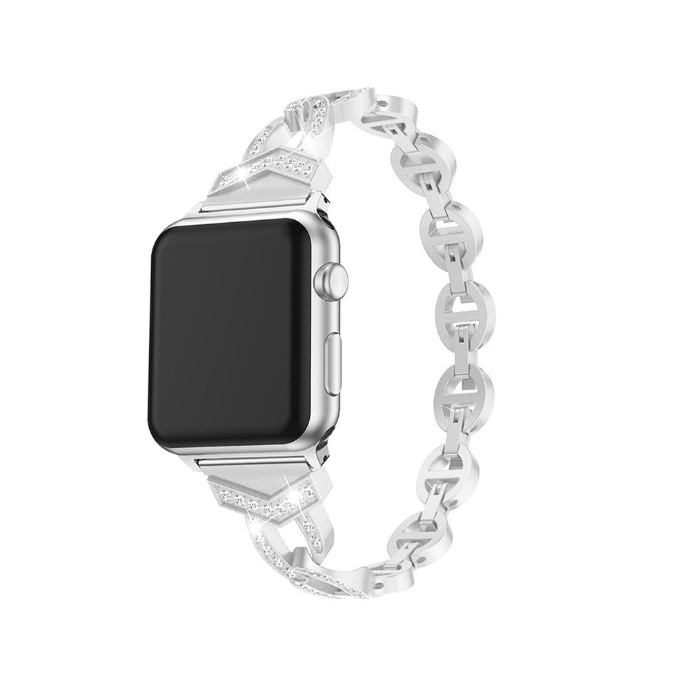 Case4mobile Řemínek Crystal pro Apple Watch 42/44/45/49 mm - stříbrný