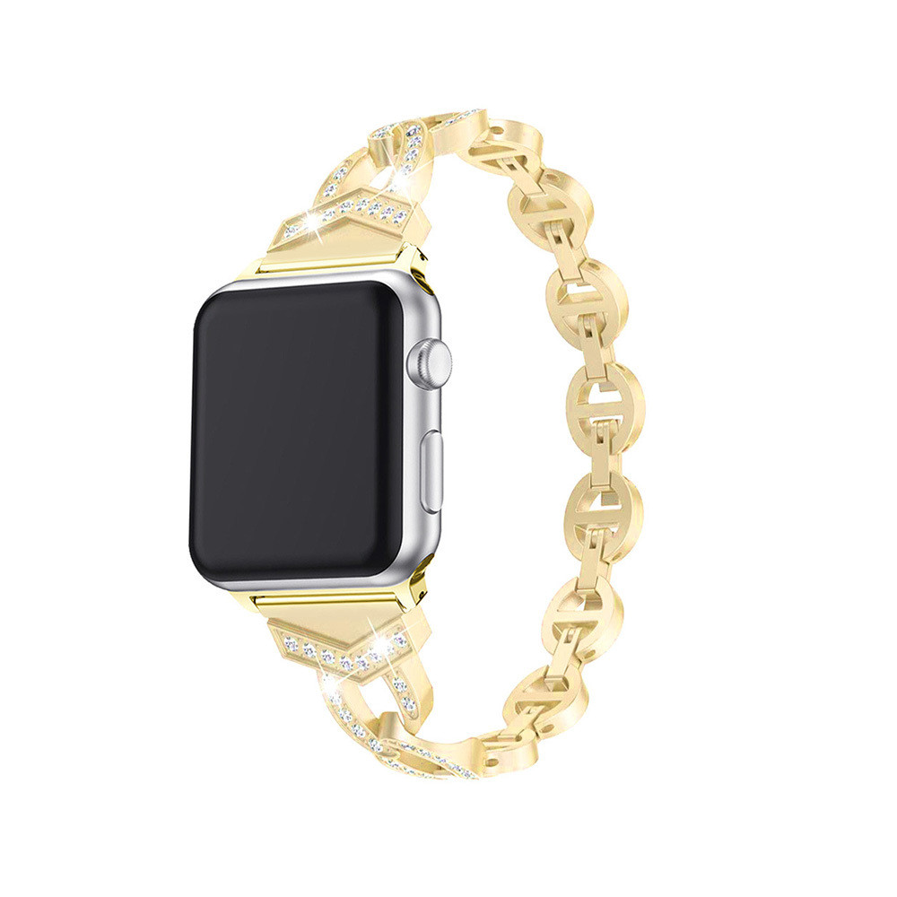 Case4mobile Řemínek Crystal pro Apple Watch 42/44/45/49 mm - zlatý