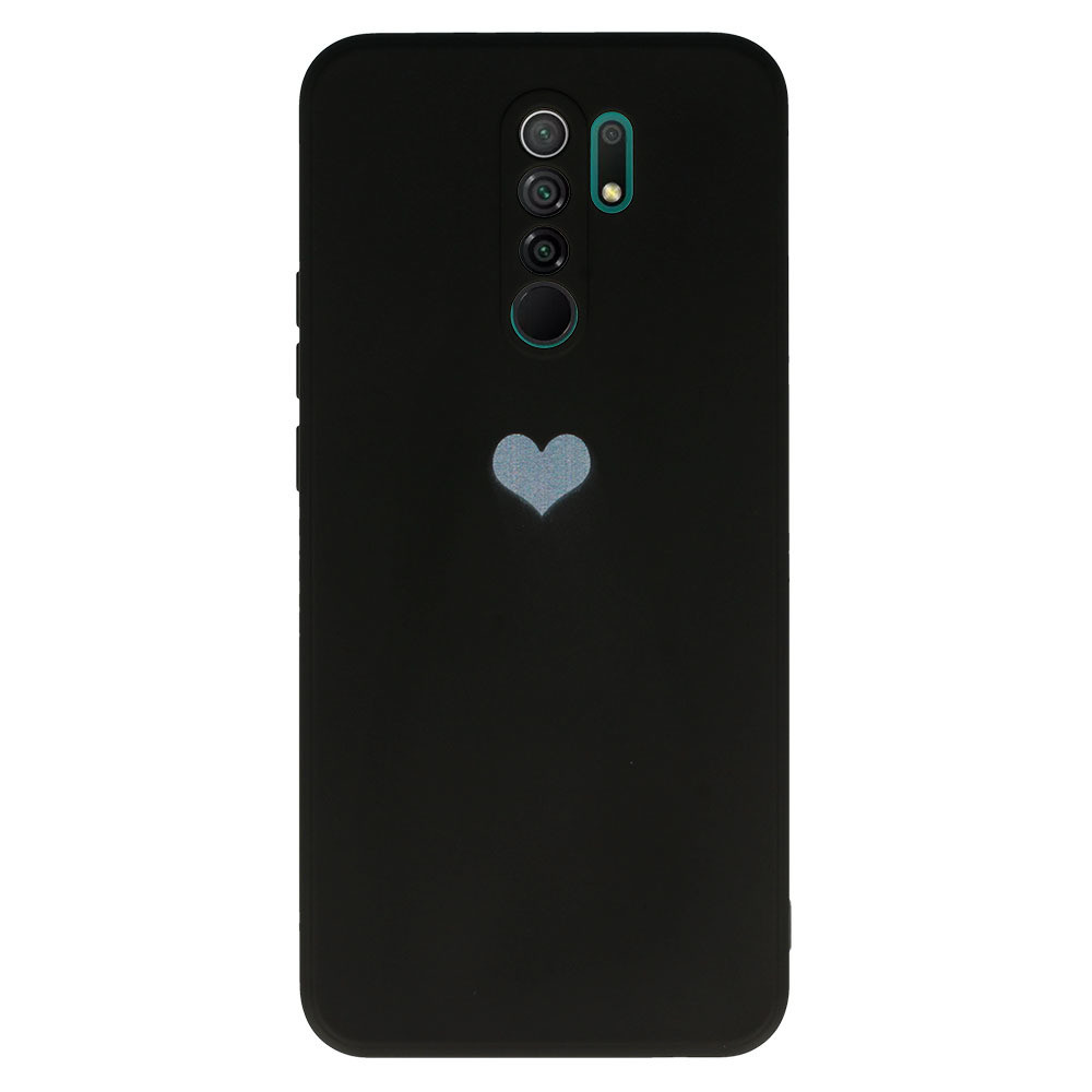 Vennus Valentýnské pouzdro Heart pro Xiaomi Redmi 9 - černé