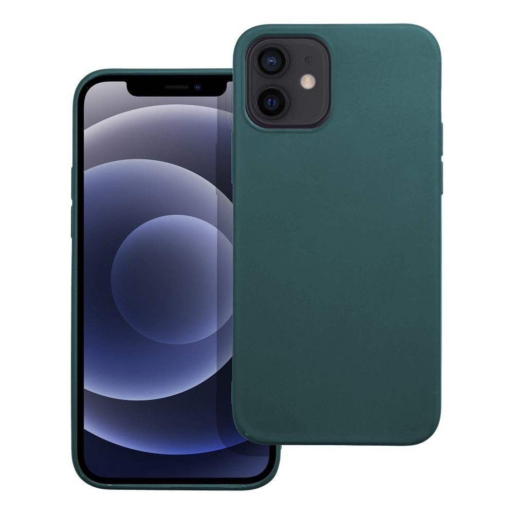 Case4Mobile Silikonový obal MATT pro IPHONE 12 / 12 Pro - tmavě zelený