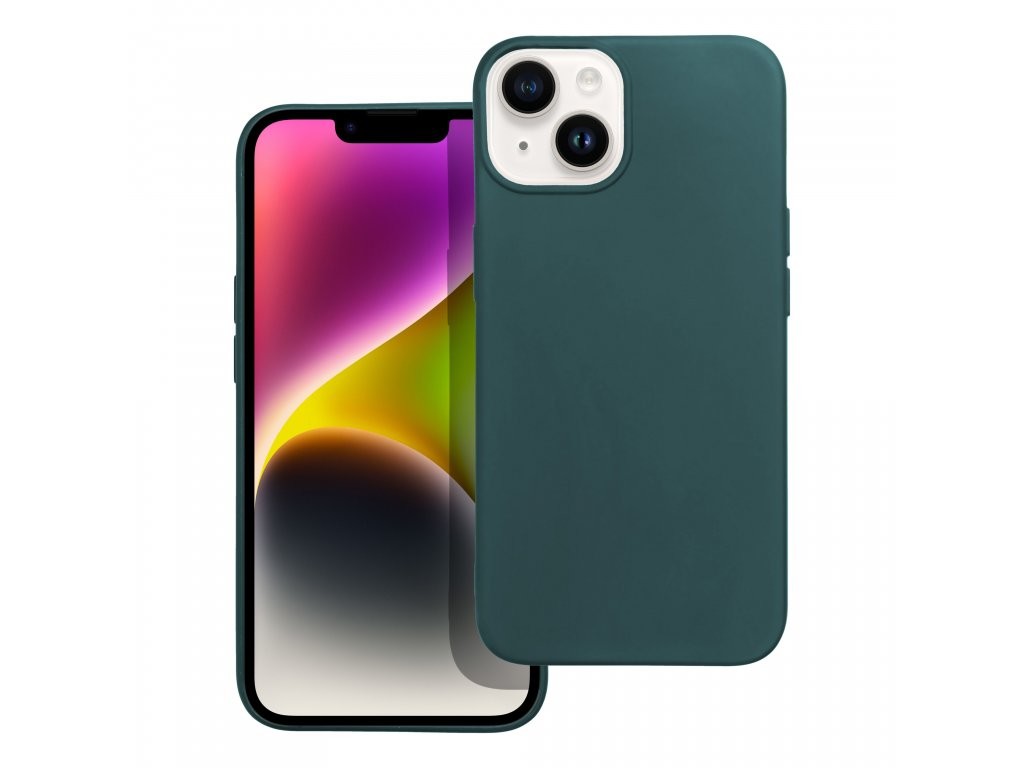 Case4Mobile Silikonový obal MATT pro IPHONE 14 Pro Max - tmavě zelený