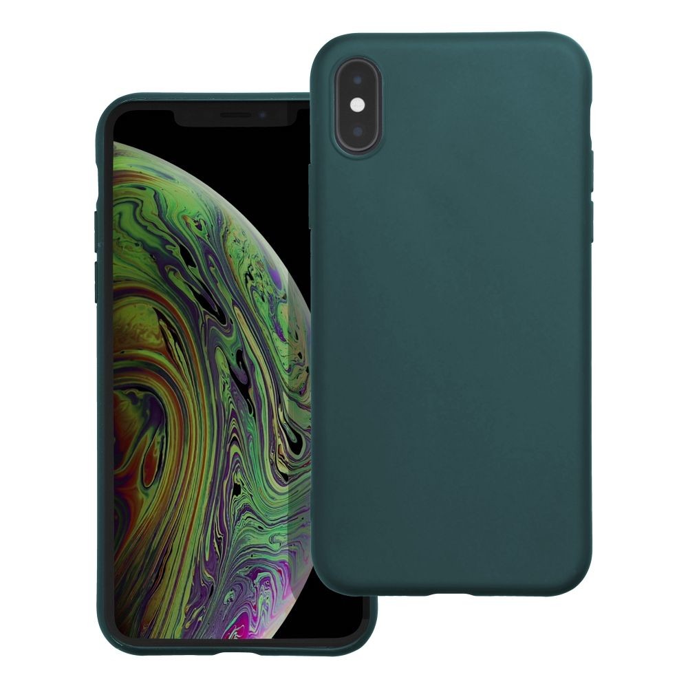Case4Mobile Silikonový obal MATT pro IPHONE X / XS - tmavě zelený