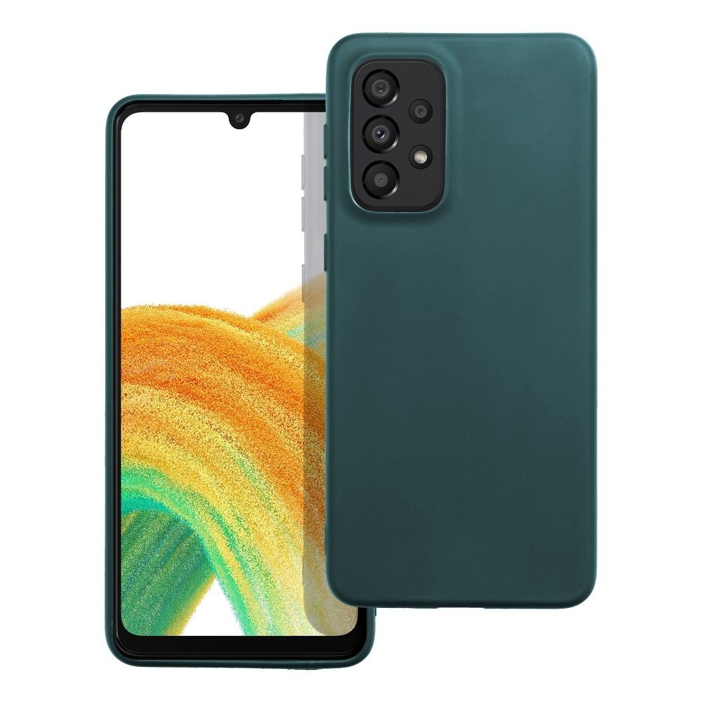 Case4Mobile Silikonový obal MATT pro Samsung Galaxy A33 5G - tmavě zelený