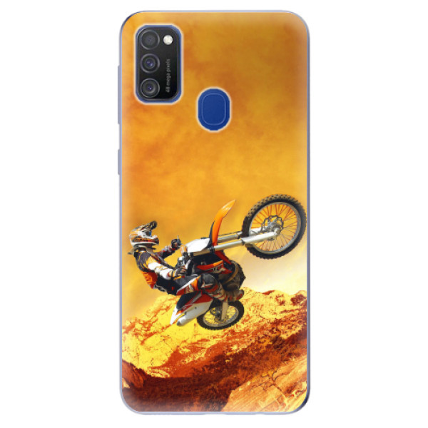 Odolné silikonové pouzdro iSaprio - Motocross - Samsung Galaxy M21