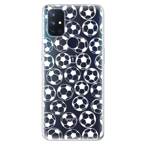Odolné silikonové pouzdro iSaprio - Football pattern - white - OnePlus Nord N10 5G