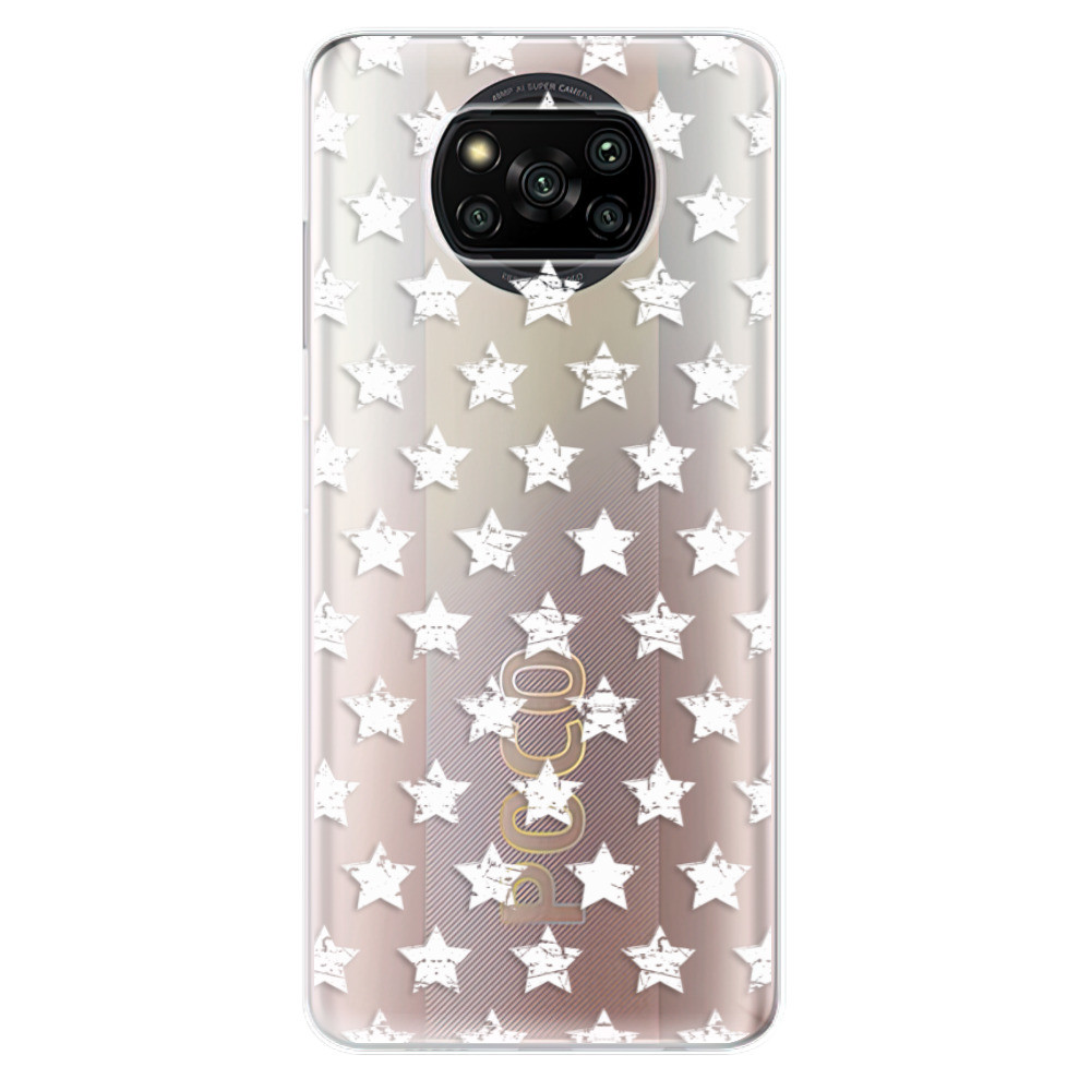 Odolné silikonové pouzdro iSaprio - Stars Pattern - white - Xiaomi Poco X3 Pro / X3 NFC
