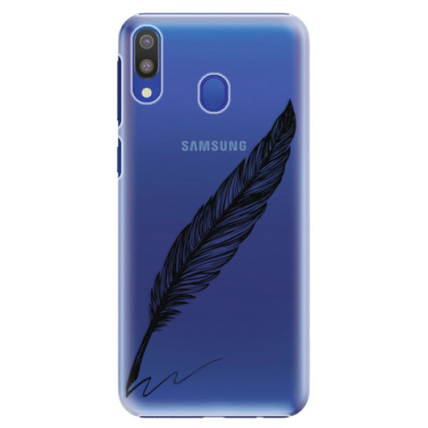 Plastové pouzdro iSaprio - Writing By Feather - black - Samsung Galaxy M20