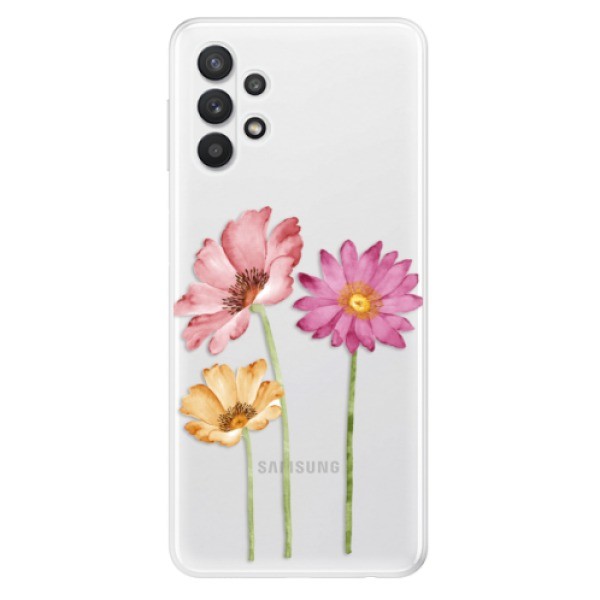 Odolné silikonové pouzdro iSaprio - Three Flowers - Samsung Galaxy A32 5G
