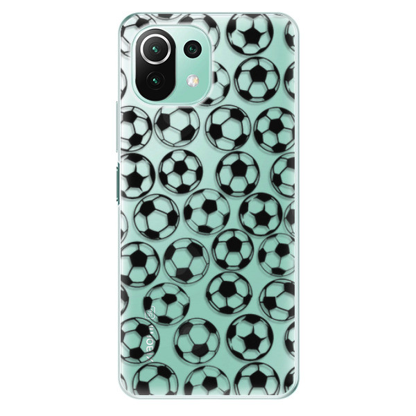 Odolné silikonové pouzdro iSaprio - Football pattern - black - Xiaomi Mi 11 Lite