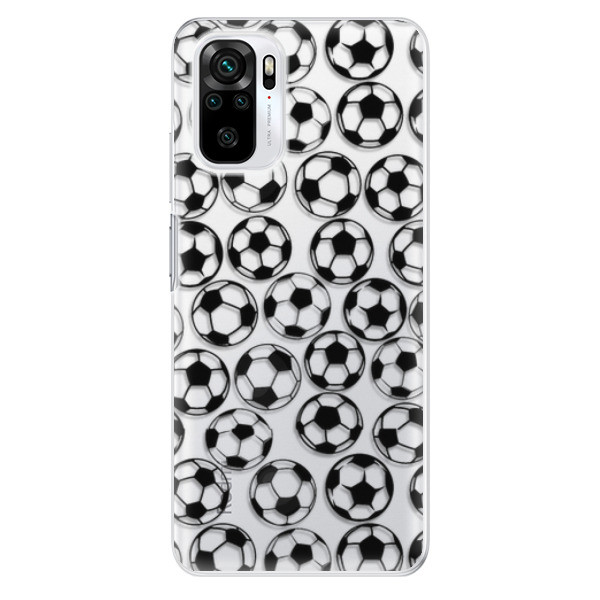 Odolné silikonové pouzdro iSaprio - Football pattern - black - Xiaomi Redmi Note 10 / Note 10S