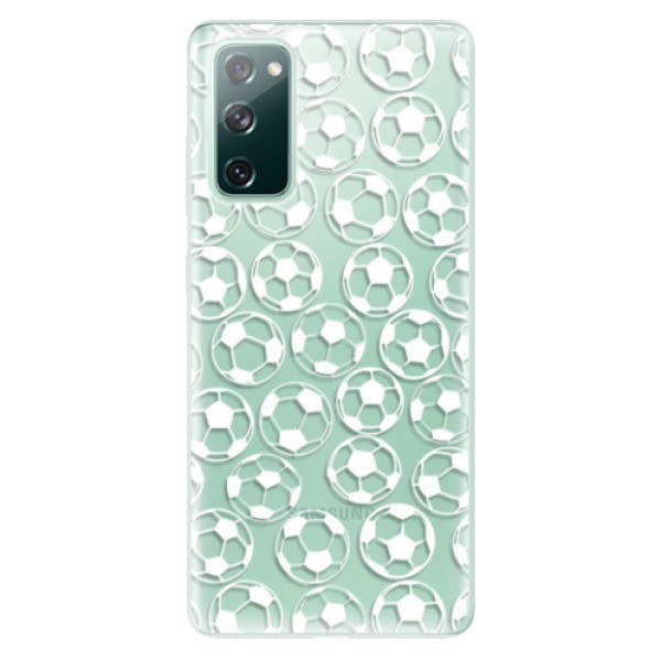 Odolné silikonové pouzdro iSaprio - Football pattern - white - Samsung Galaxy S20 FE