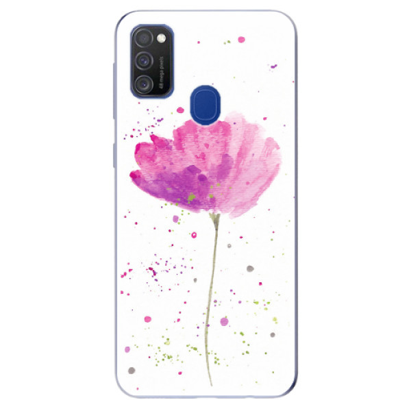 Odolné silikonové pouzdro iSaprio - Poppies - Samsung Galaxy M21
